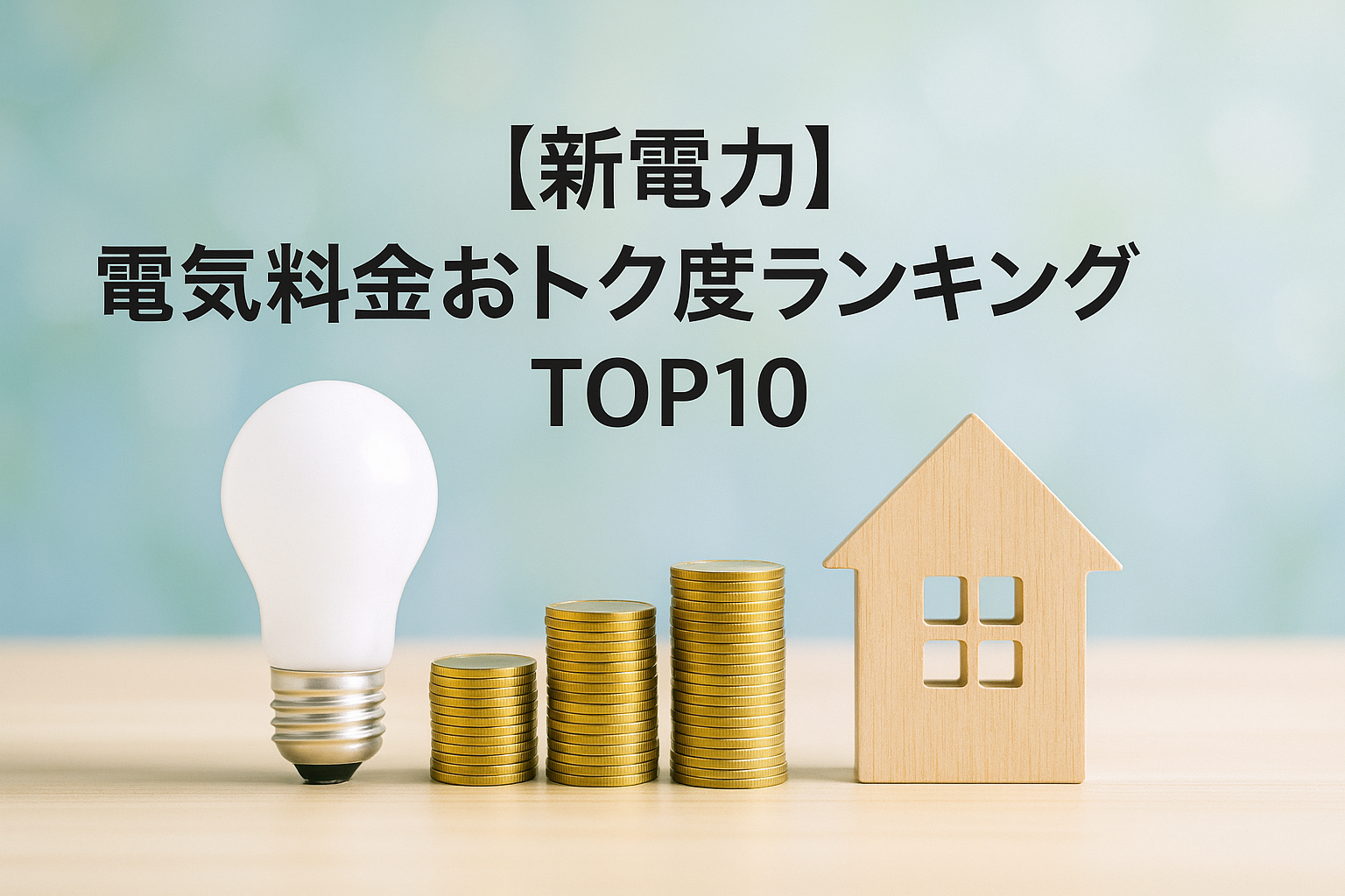 【新電力】 電気料金おトク度ランキング TOP10